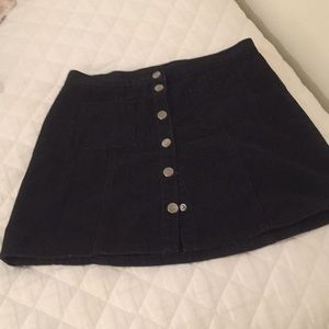 Black jeans skirt… With buttons up the front